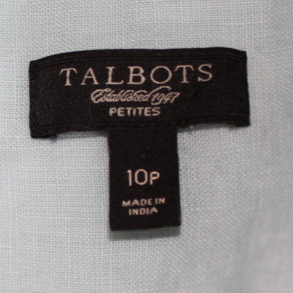 Talbots Irish Linen Button Down Blouse Size 10p - image 8